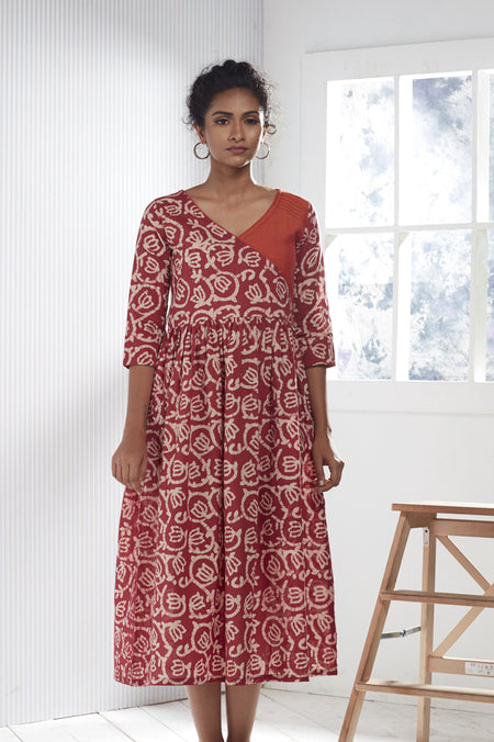 Tile Batik Print Dress