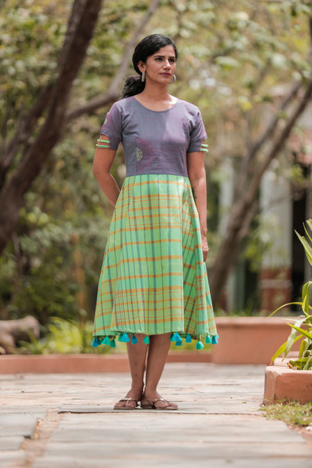 Linen Skirt + Kalamkari