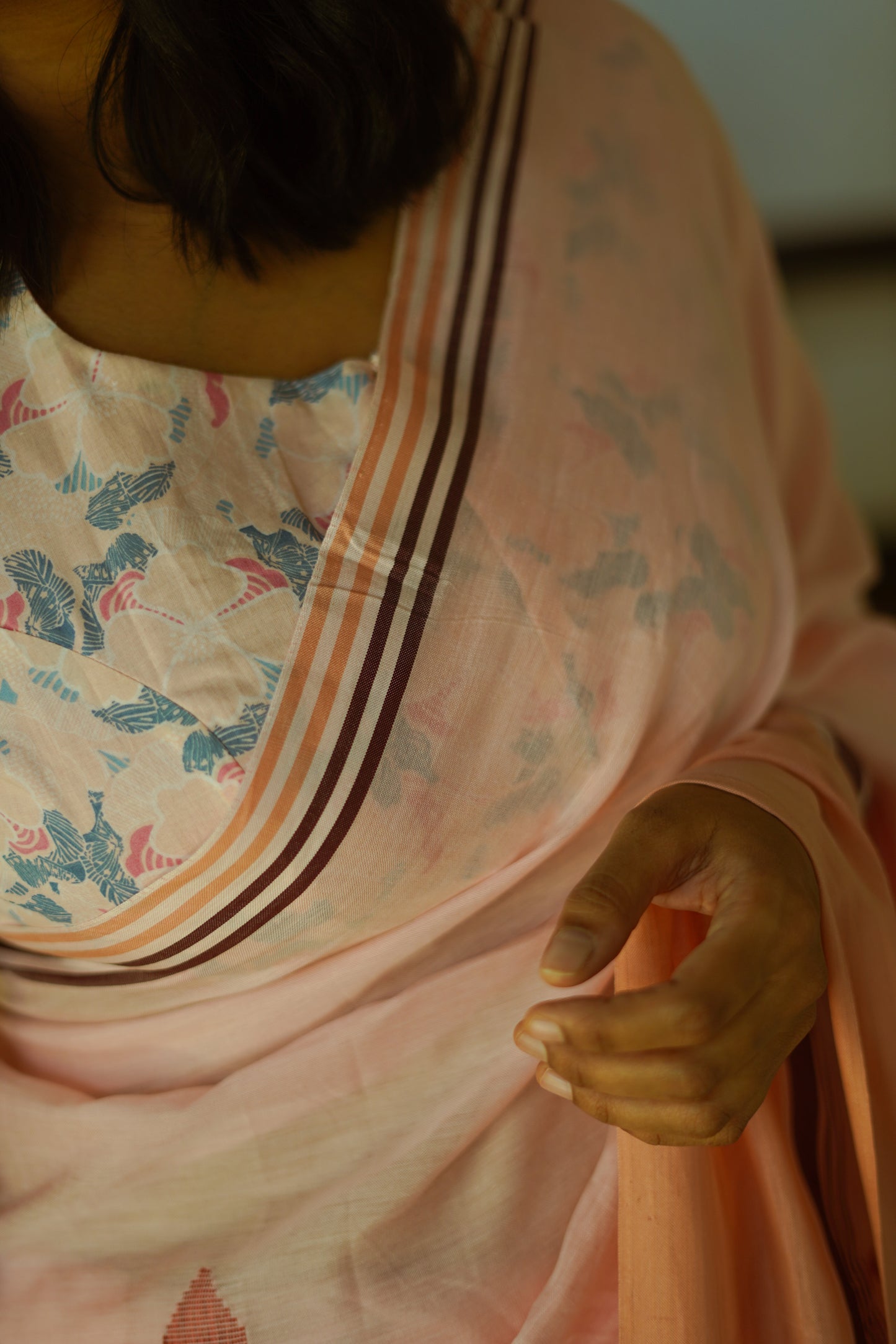 Rosy pink- Handwoven cotton saree