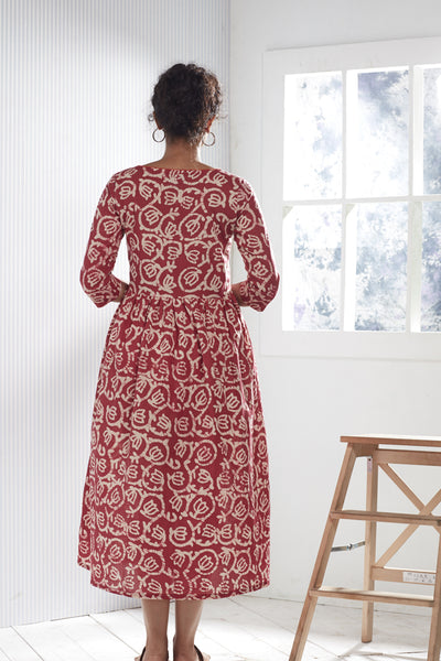 Tamarai cotton batik dress - noolbyhand.com
