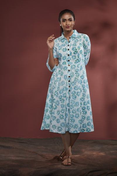 Cotton Floral Batik Dress - noolbyhand.com
