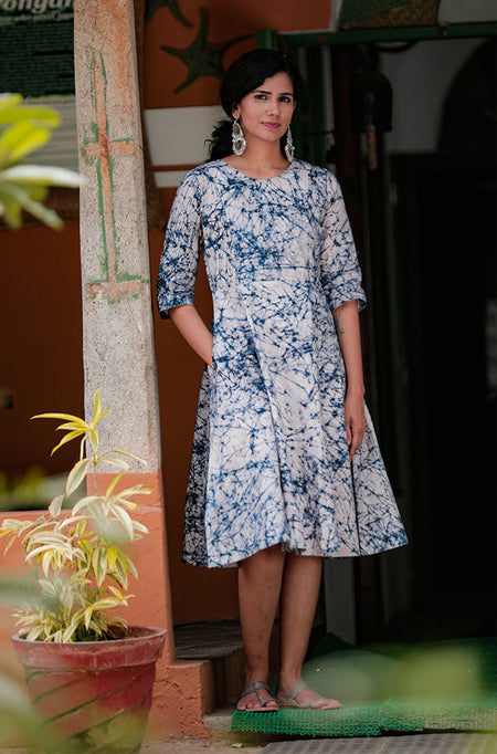 Cotton Floral Batik Dress