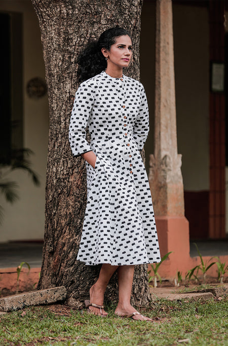 Arundhati Dent Pleated Dress