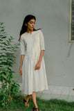 Arundhati Dent Pleated Dress - noolbyhand.com